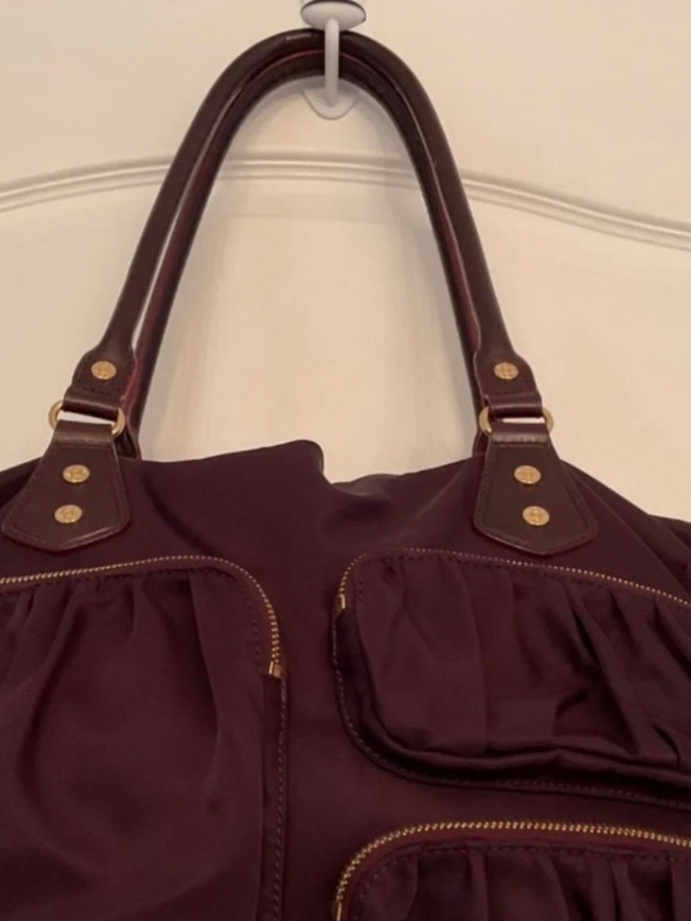 MZ Wallace Eggplant Shoulder Purse *EUC*
